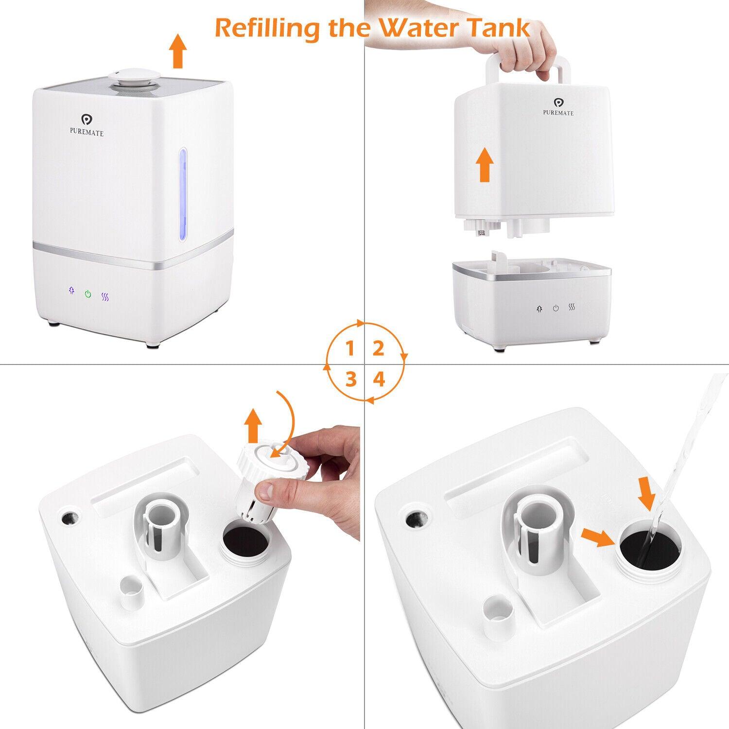 Cold Mist Humidifier - Air Humidifier for Room 5L Ultrasonic Cool & Hot Mist Humidifier Ioniser & Aroma Diffuser Apparel & Accessories - Tophatter Daily Deals