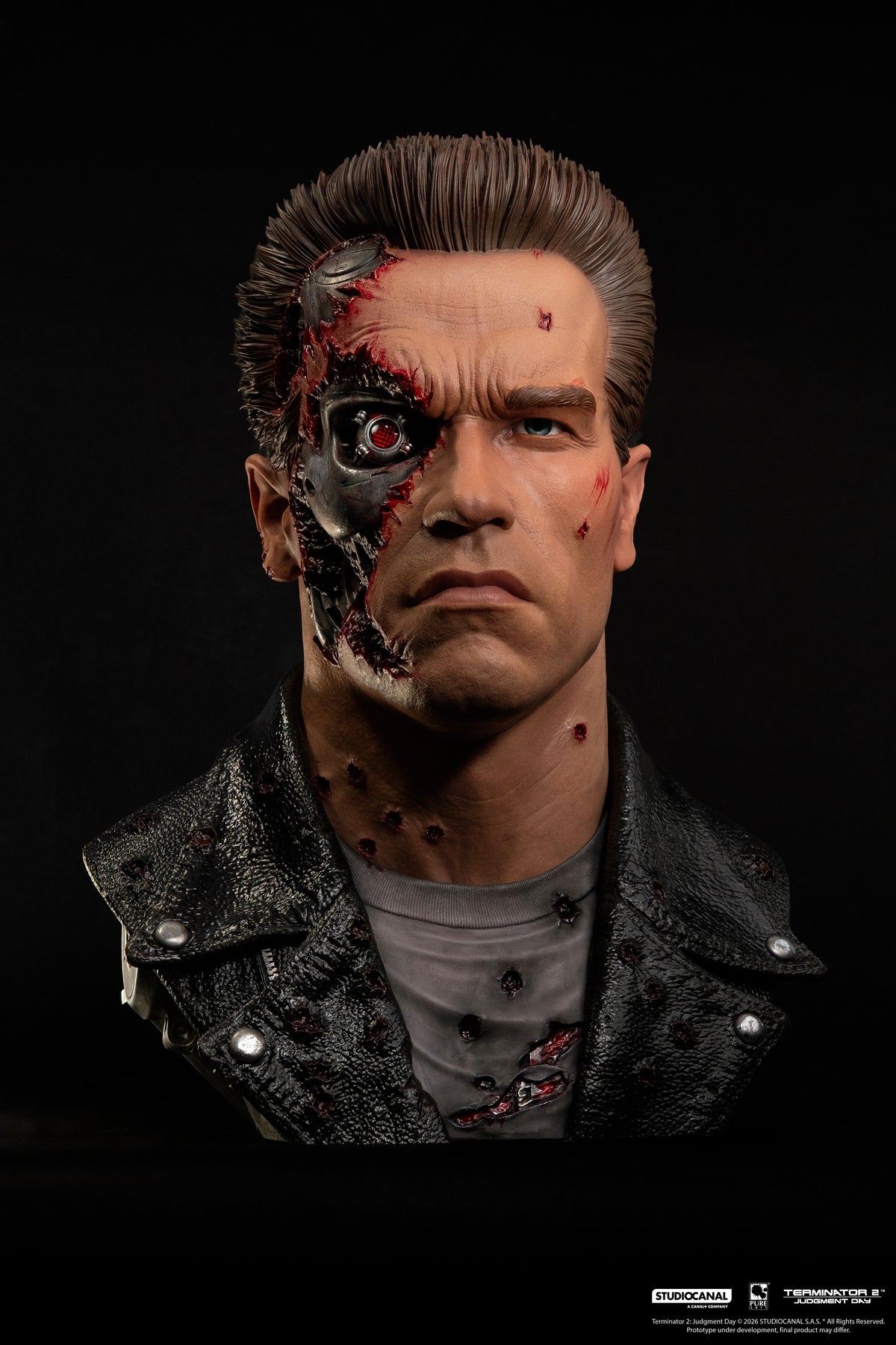 Terminator 2 - T-800 Model 101 Battle Damaged Art Mask 1:1 Scale | PureArts Mask - Tophatter Daily Deals