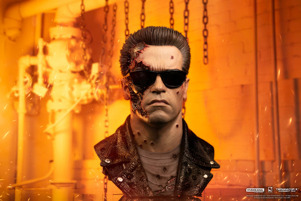 Terminator 2 - T-800 Model 101 Battle Damaged Art Mask 1:1 Scale | PureArts Mask - Tophatter Daily Deals