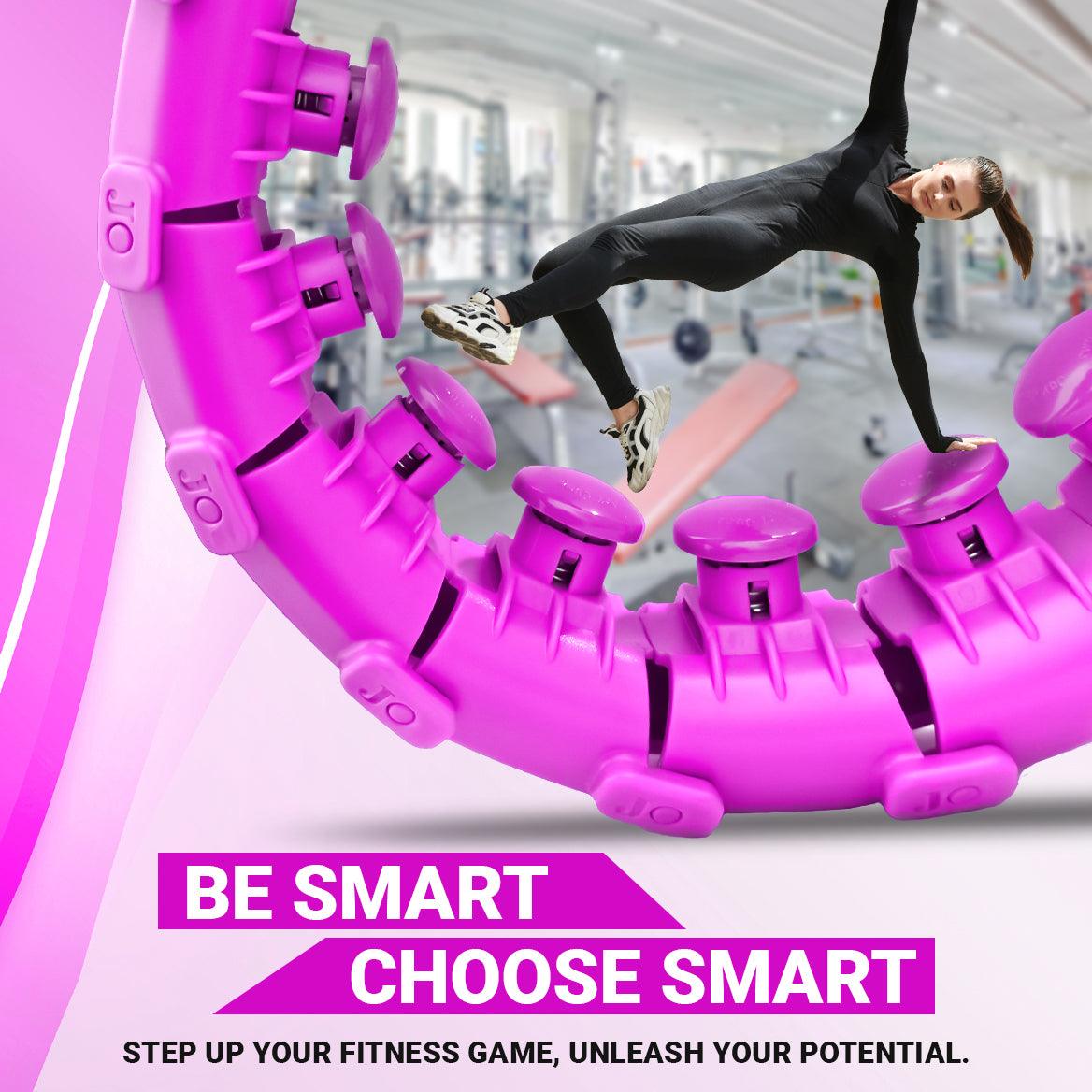 MASKURA Smart Weighted Hula Hoop With Counter 24 knots - Weight Loss Hula Hoop, Smart Fitness, Adjustable Ring Size With Counter Suitable For Adult Exercise & Fitness - Tophatter Daily Deals