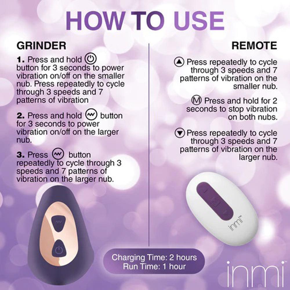Purple Silicone Vibrating Grinder with Remote Control > Vibrators > Vibrating Pads - Tophatter Daily Deals