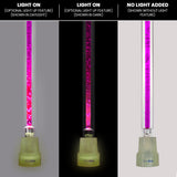 Amethyst Trace Cane: Purple Streak w/ Floating Bubbles in Clear Shaft Clear Lucite Walking Canes - Tophatter Daily Deals