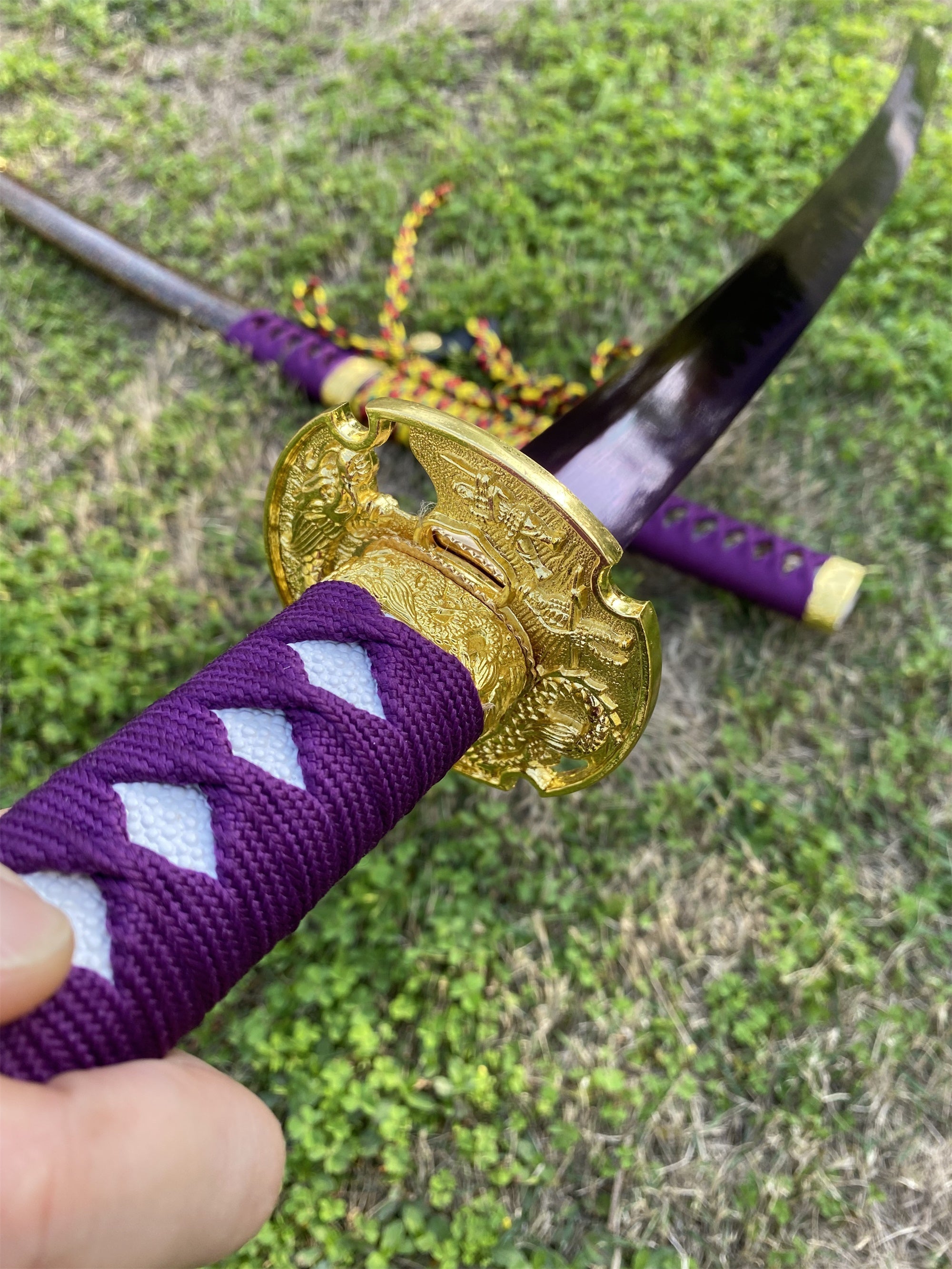 Purple River Katana Special Purple Carbon Steel Samurai Sword - Tophatter Daily Deals