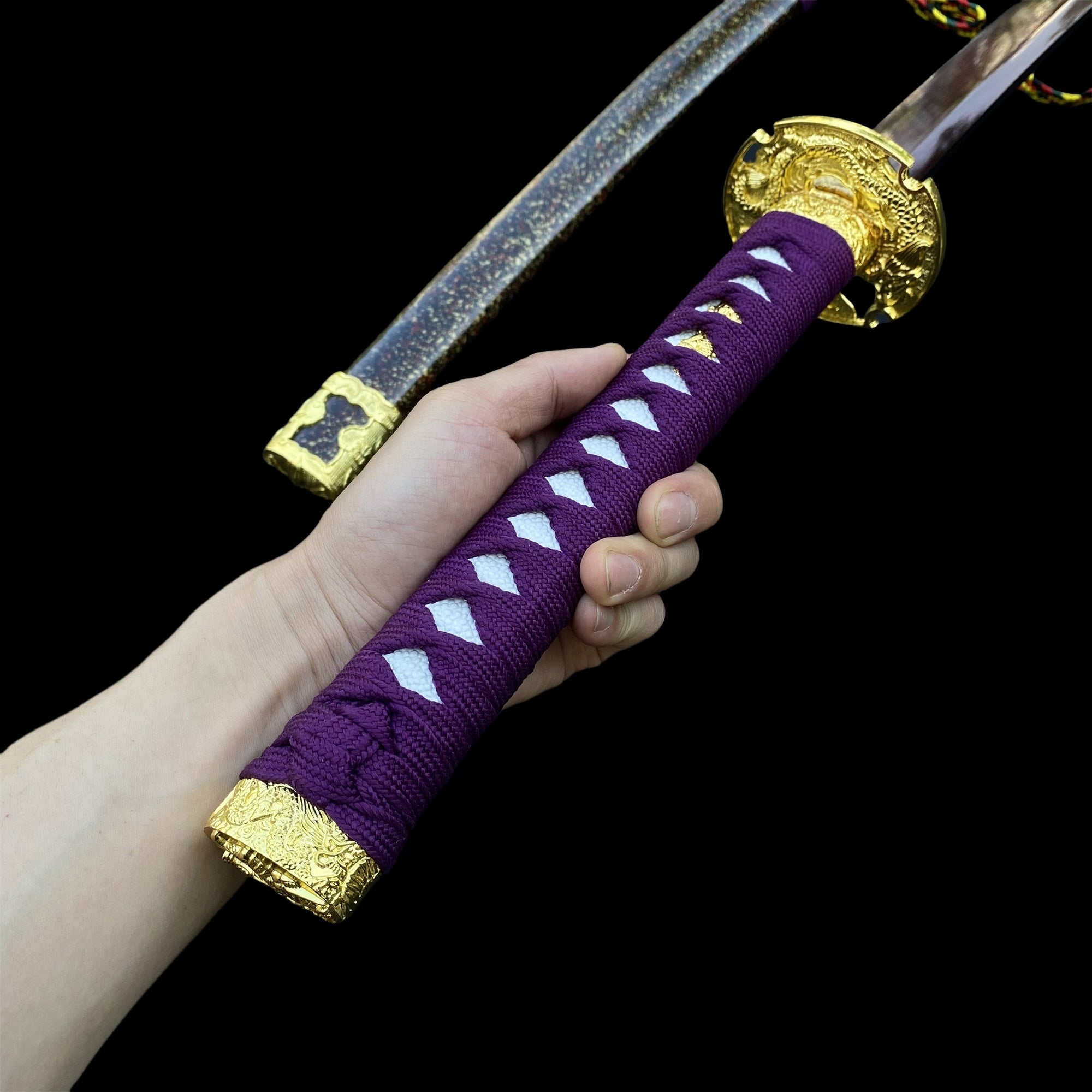 Purple River Katana Special Purple Carbon Steel Samurai Sword - Tophatter Daily Deals