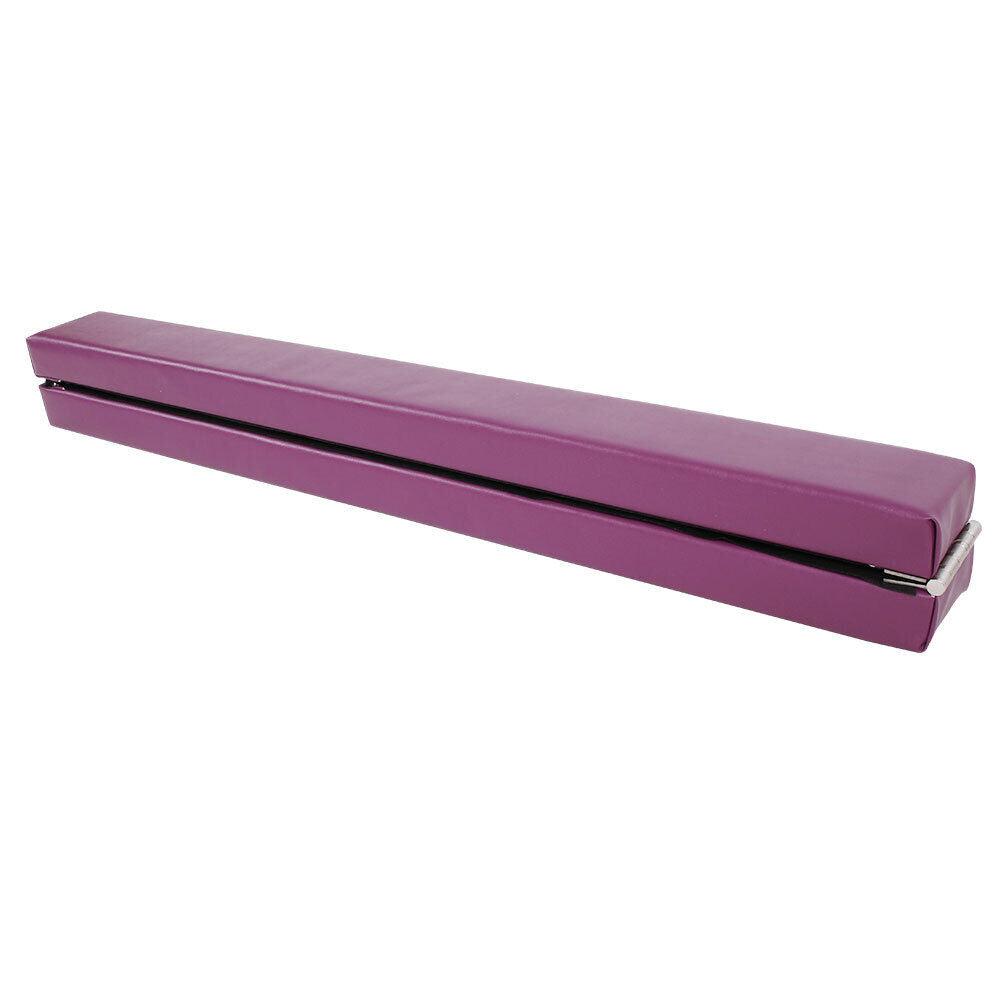 Gymnastic Beams for Home - Foldable Gymnastics Balance Beam 7FT Training Beam Portable Kids Adult Home Gym Purple Exercise & Fitness - Tophatter Daily Deals