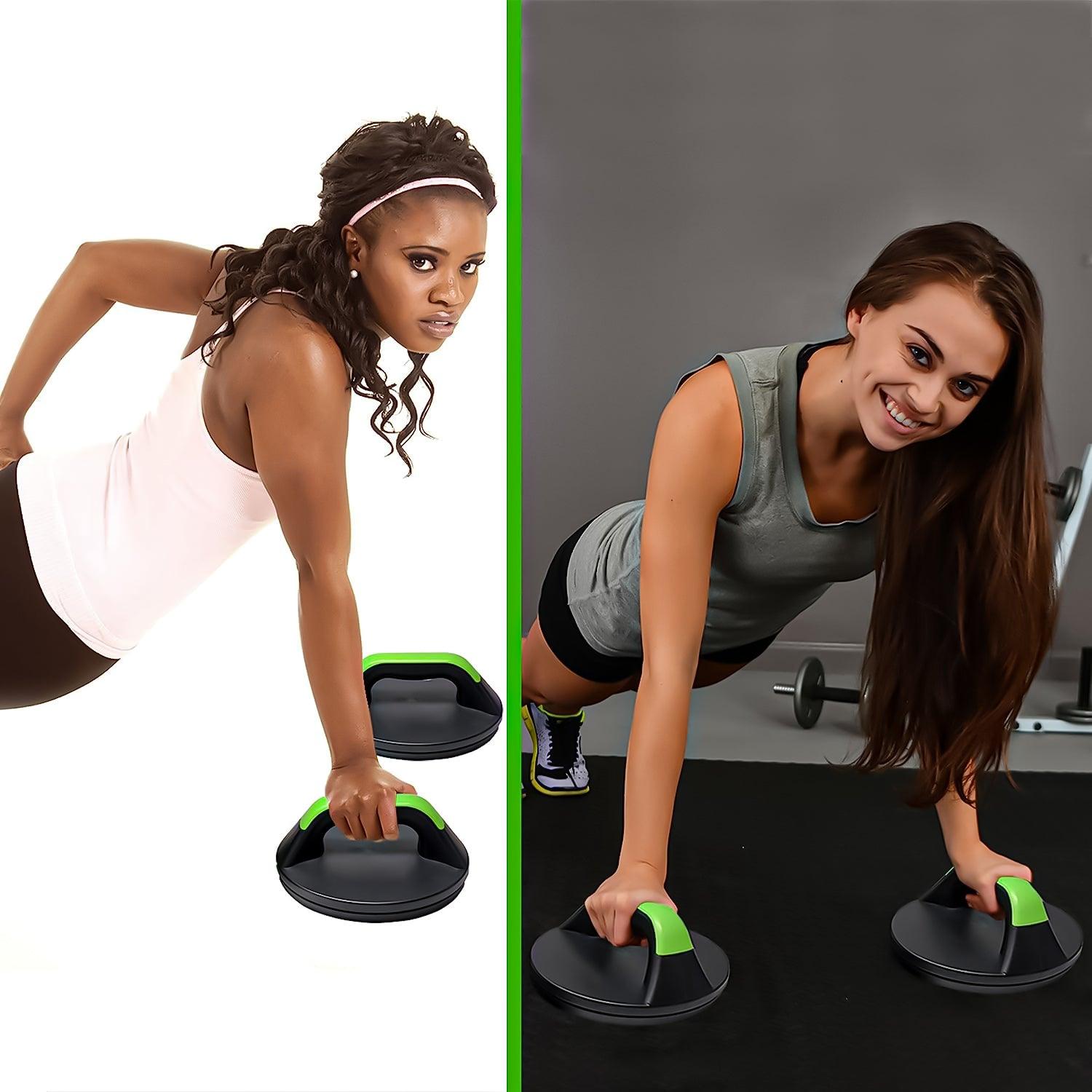 Best Push Up Bars UK - Rotating Press Up Bars Green Push Ups Handles Stands Grips Home Gym Fitness Bars Exercise & Fitness - Tophatter Daily Deals