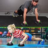 Best Push Up Bars UK - Rotating Press Up Bars Green Push Ups Handles Stands Grips Home Gym Fitness Bars Exercise & Fitness - Tophatter Daily Deals