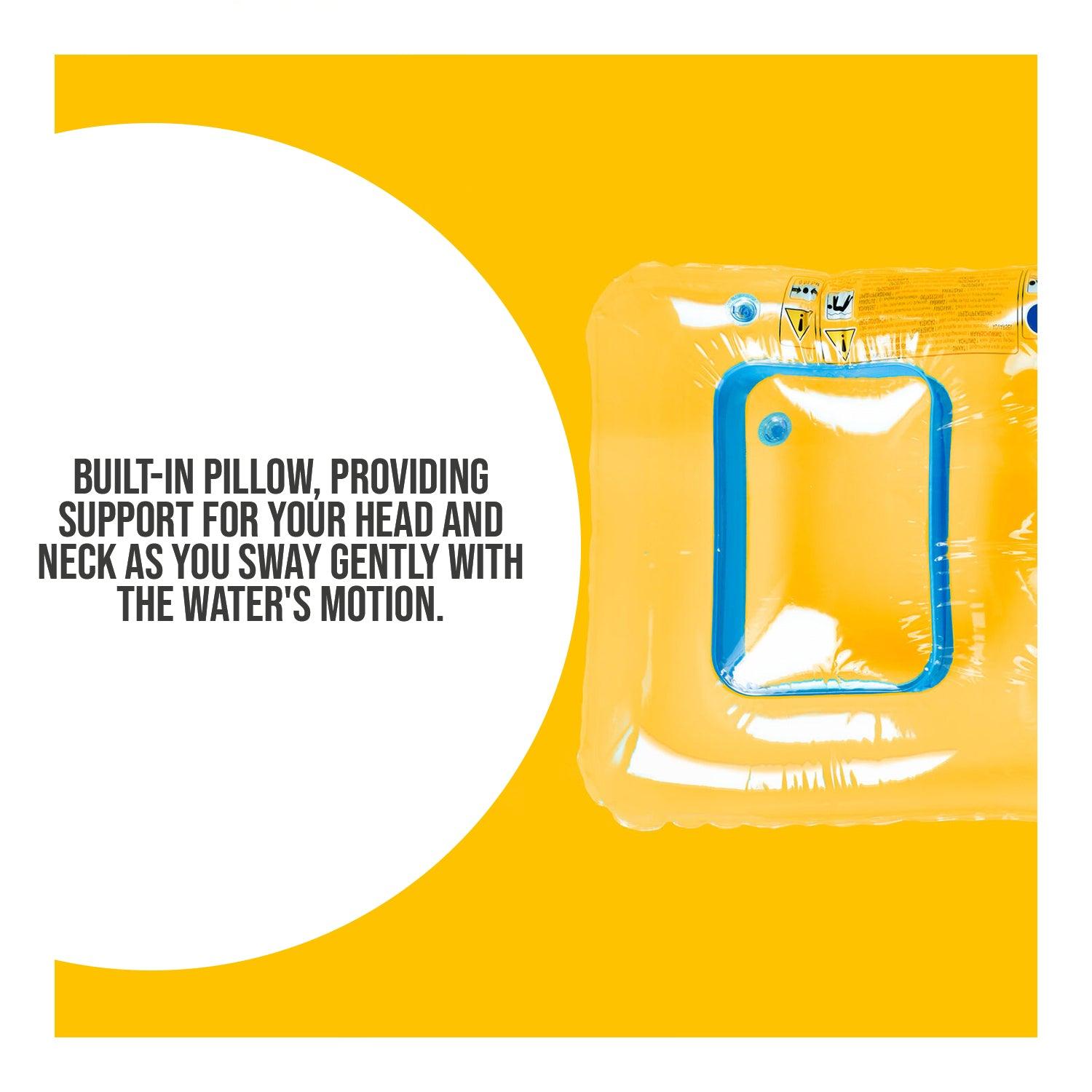 Inflatable Pool Float - 18 Pocket PVC Inflatable Lilo Swimming Pool Sun Lounger Beach Sea Float Air Bed Bathtubs - Tophatter Daily Deals