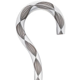 Obsidian Helix Cane: Sophisticated Black Twists, Clear Shaft Clear Lucite Walking Canes - Tophatter Daily Deals