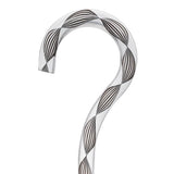 Obsidian Helix Cane: Sophisticated Black Twists, Clear Shaft Clear Lucite Walking Canes - Tophatter Daily Deals