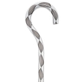 Obsidian Helix Cane: Sophisticated Black Twists, Clear Shaft Clear Lucite Walking Canes - Tophatter Daily Deals