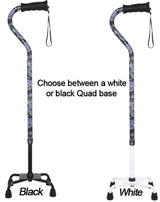 Purple Majesty Aluminum Convertible Quad Base Walking Cane - Adjustable Shaft Quad Base Canes - Tophatter Daily Deals