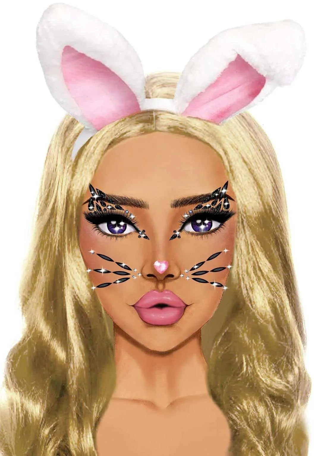 Animal Rhinestone Stick-On Jewels – Adhesive Face and Body Jewelry > Clothes > Body Jewellery (Non Piercing) - Tophatter Daily Deals