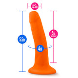 Neo Dual Density Cock 6 Inch Neon Orange Vibrator > Dildos > Realistic Dildos - Tophatter Daily Deals