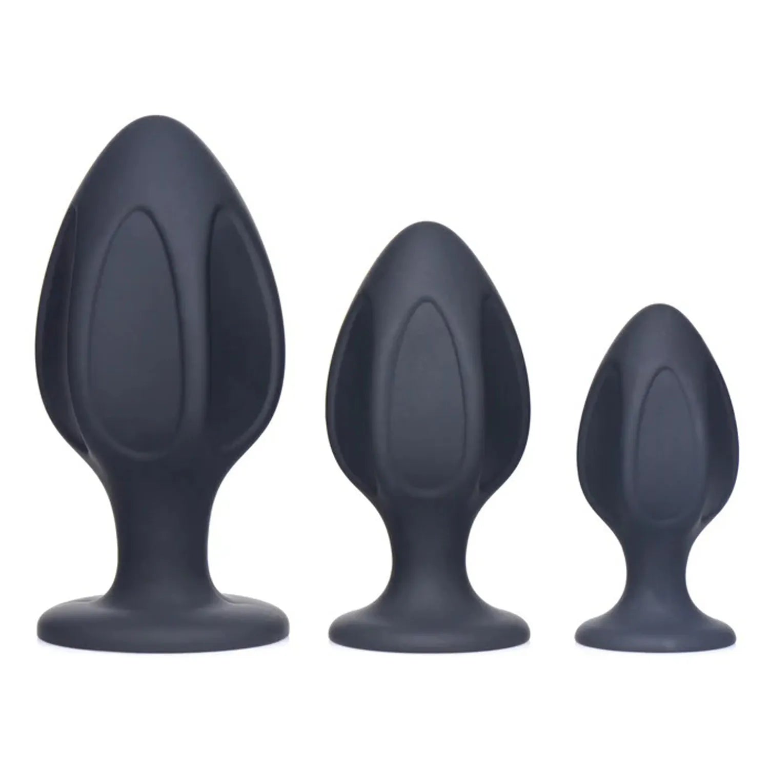 Triple Juicers (Black) – Silicone Anal Trainer Set with Suction Base > Anal Range > Butt Plug Kits - Tophatter Daily Deals