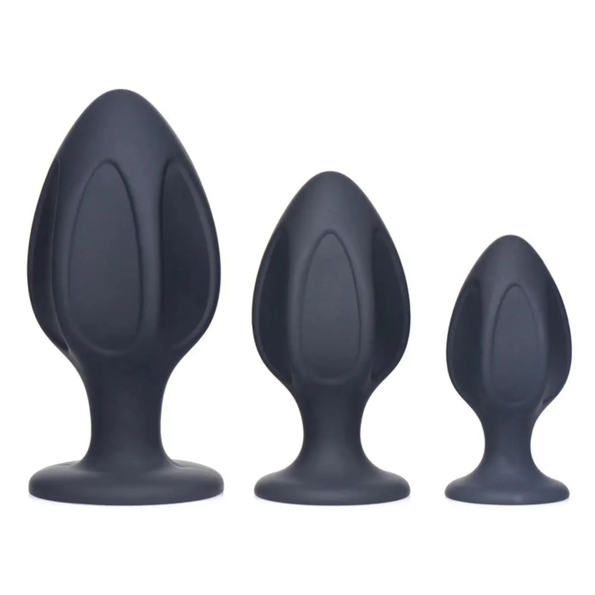 Triple Juicers (Black) – Silicone Anal Trainer Set with Suction Base > Anal Range > Butt Plug Kits - Tophatter Daily Deals