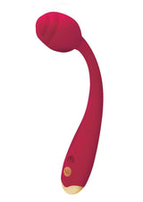 Rosegasm Long Stem Flexible G-Spot Vibrator with Rosebud Design in Red > Sex Toys For Ladies > Rose Stimulators - Tophatter Daily Deals