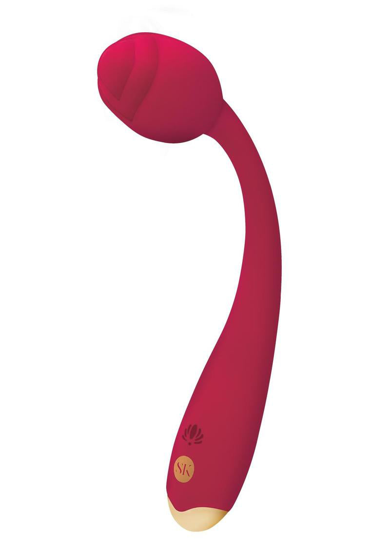 Rosegasm Long Stem Flexible G-Spot Vibrator with Rosebud Design in Red > Sex Toys For Ladies > Rose Stimulators - Tophatter Daily Deals