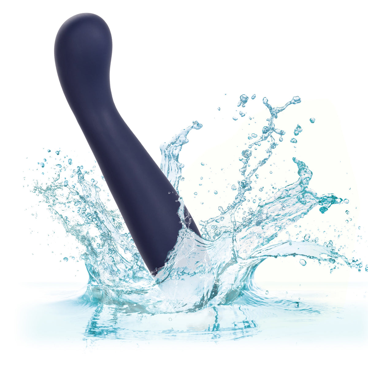 Chic Peony Flexible G-Wand Vibrator with Dual Motors, 10 Speeds, Navy Blue Silicone and Gold Accents > Sex Toys For Ladies > G-Spot Vibrators - Tophatter Daily Deals