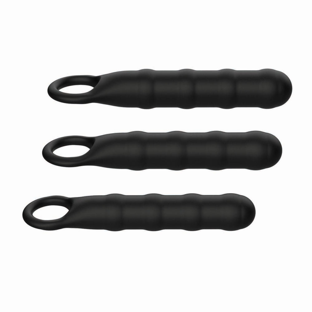Nasstoys Ass-Sation Anal Wand Training Kit (Black) – 3-Piece Butt Plug Set > Anal Range > Anal Probes - Tophatter Daily Deals