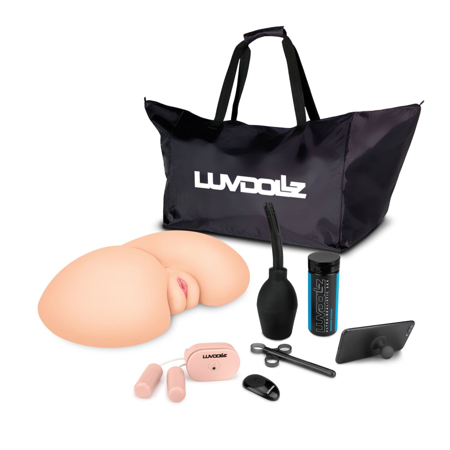 Luvdollz Remote Control Vibrating Pussy and Ass Masturbator Cream 8 Pounds > Sex Toys For Men > Assbators - Tophatter Daily Deals