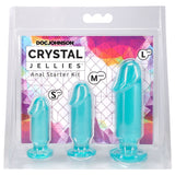 Crystal Jellies Anal Starter Kit (Teal) – 1 Inch Beginner Butt Plug Set > Anal Range > Butt Plug Kits - Tophatter Daily Deals