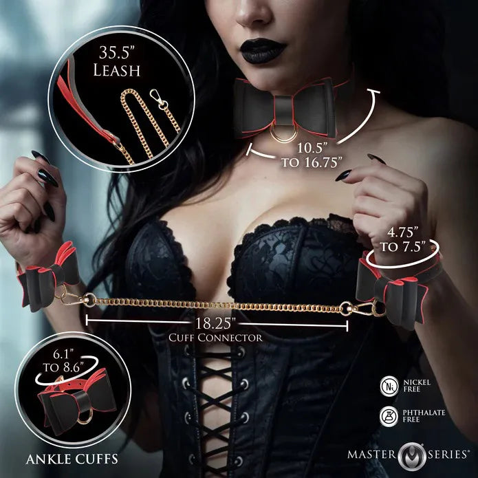 Goth Bondage Set – Vegan-Friendly Faux Leather Bondage Accessories > Bondage Gear > Bondage Kits - Tophatter Daily Deals