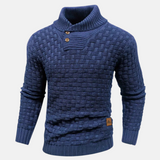 Soft Men's Knit Sweater - Shawl Collar, Knit, Casual Blue - Tophatter Daily Deals