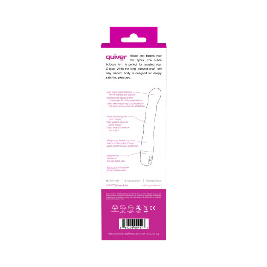 Quiver Vibrator in Hot Pink for Targeted Pleasure and Fun > Sex Toys For Ladies > G-Spot Vibrators - Tophatter Daily Deals