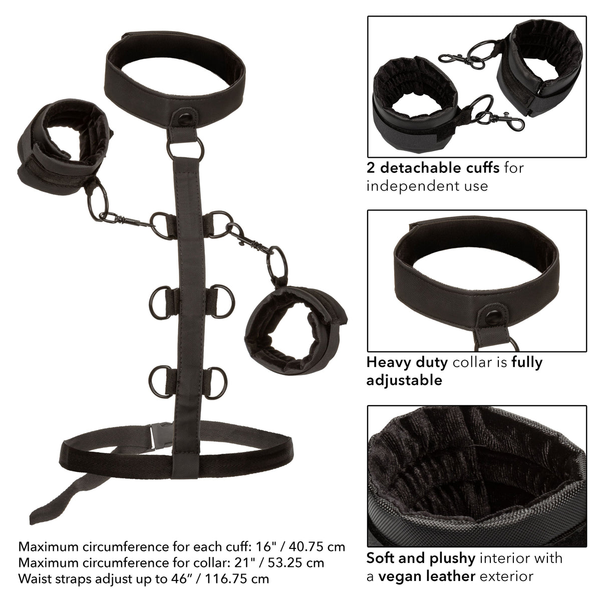 Boundless Collar Body Restraint – Adjustable Body Restraint > Bondage Gear > Restraints - Tophatter Daily Deals