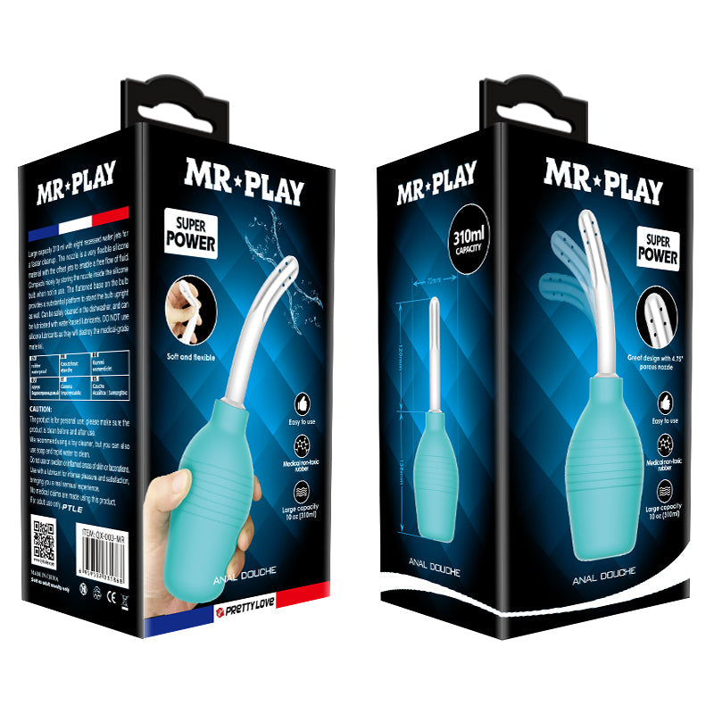 Mr Play Unisex Anal Douche with 310ml Capacity Aqua White > Essentials > Douches - Tophatter Daily Deals