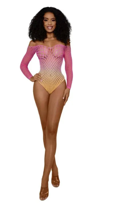 Ombre Net Bodystocking – Stretch Mesh Lingerie > Clothes > Bodies and Playsuits - Tophatter Daily Deals