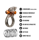 Stay Hard Vibrating Cock Ring Set With Textured Sleeve – Vibrating Cock Ring Set > Cock Ring > Vibrating - Tophatter Daily Deals
