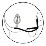 Star Fucker XL Teardrop Plug Black Silicone and Silver Metal Dual Enhancer with Sparkling Gem Accent > Anal Range > Prostate Plugs - Tophatter Daily Deals