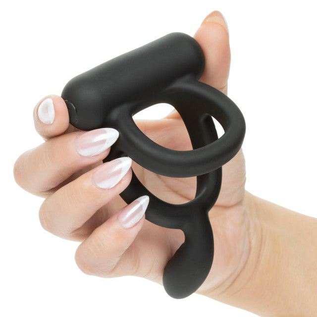 Closer Intimate Rechargeable Ring Caress (Black) – Rechargeable Vibrating Ring > Cock Ring > Sling - Tophatter Daily Deals