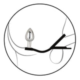 Star Fucker Mini Plug Black Silicone Dual Enhancer with Metal Probe and Sparkling Gem Base > Anal Range > Prostate Plugs - Tophatter Daily Deals