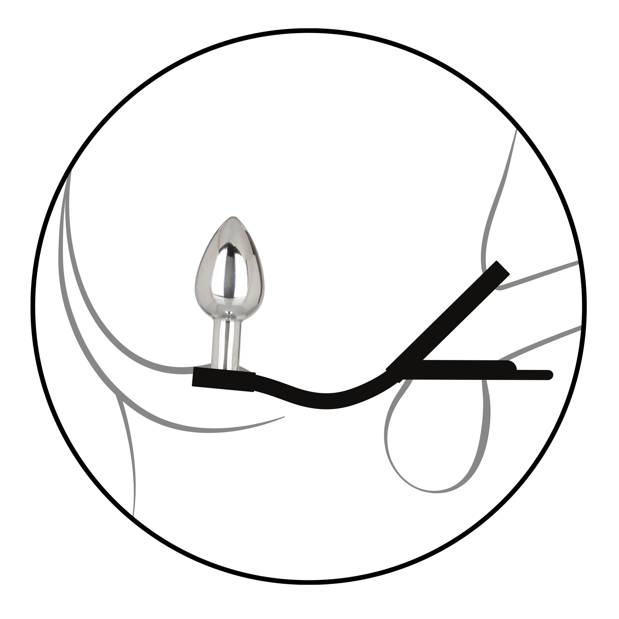 Star Fucker Mini Plug Black Silicone Dual Enhancer with Metal Probe and Sparkling Gem Base > Anal Range > Prostate Plugs - Tophatter Daily Deals