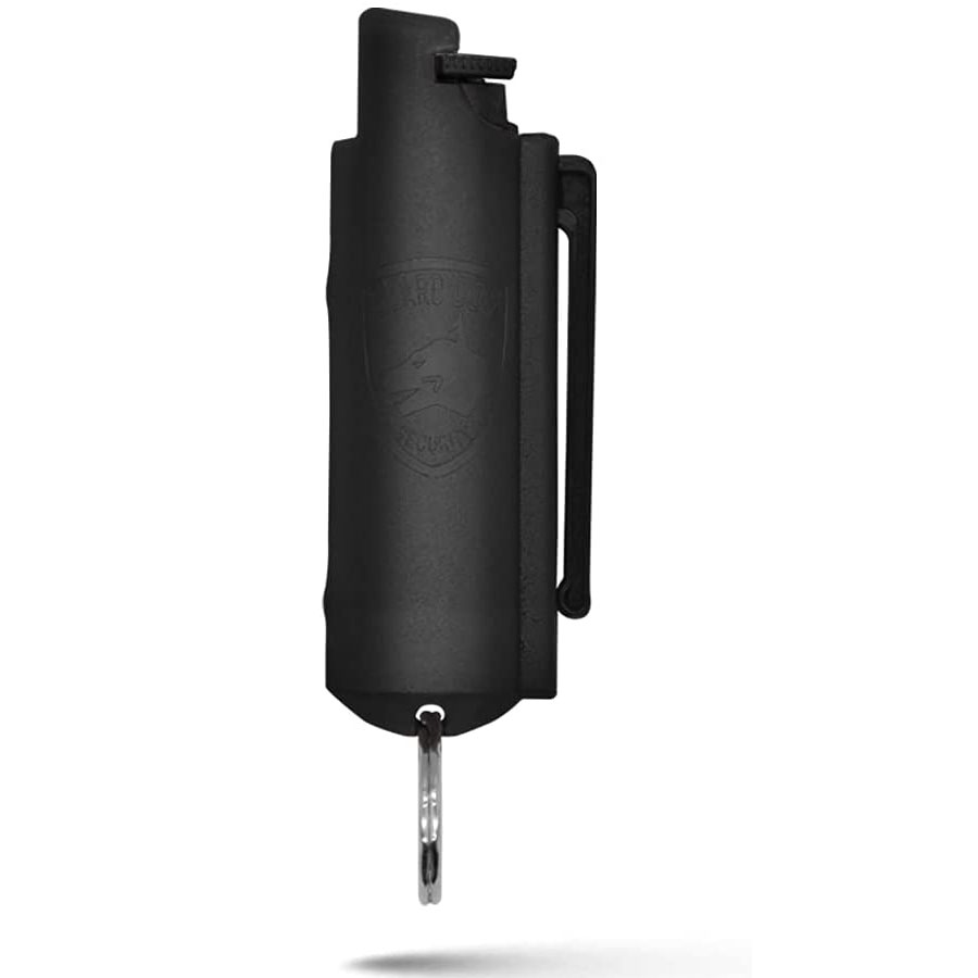 Black Hard Case Personal Defense Pepper Spray Keychain With Belt Clip - Tophatter's Guns'N'Weapons Store Collectible Weapons - Tophatter Daily Deals