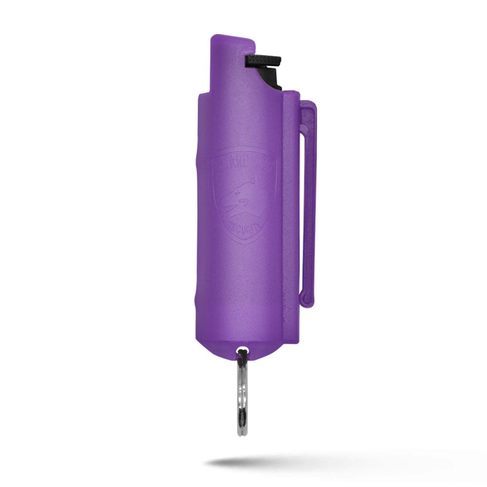 Purple Hard Case Personal Defense Pepper Spray Keychain With Belt Clip - Tophatter's Guns'N'Weapons Store - FREE SHIPPING Collectible Weapons - Tophatter Daily Deals