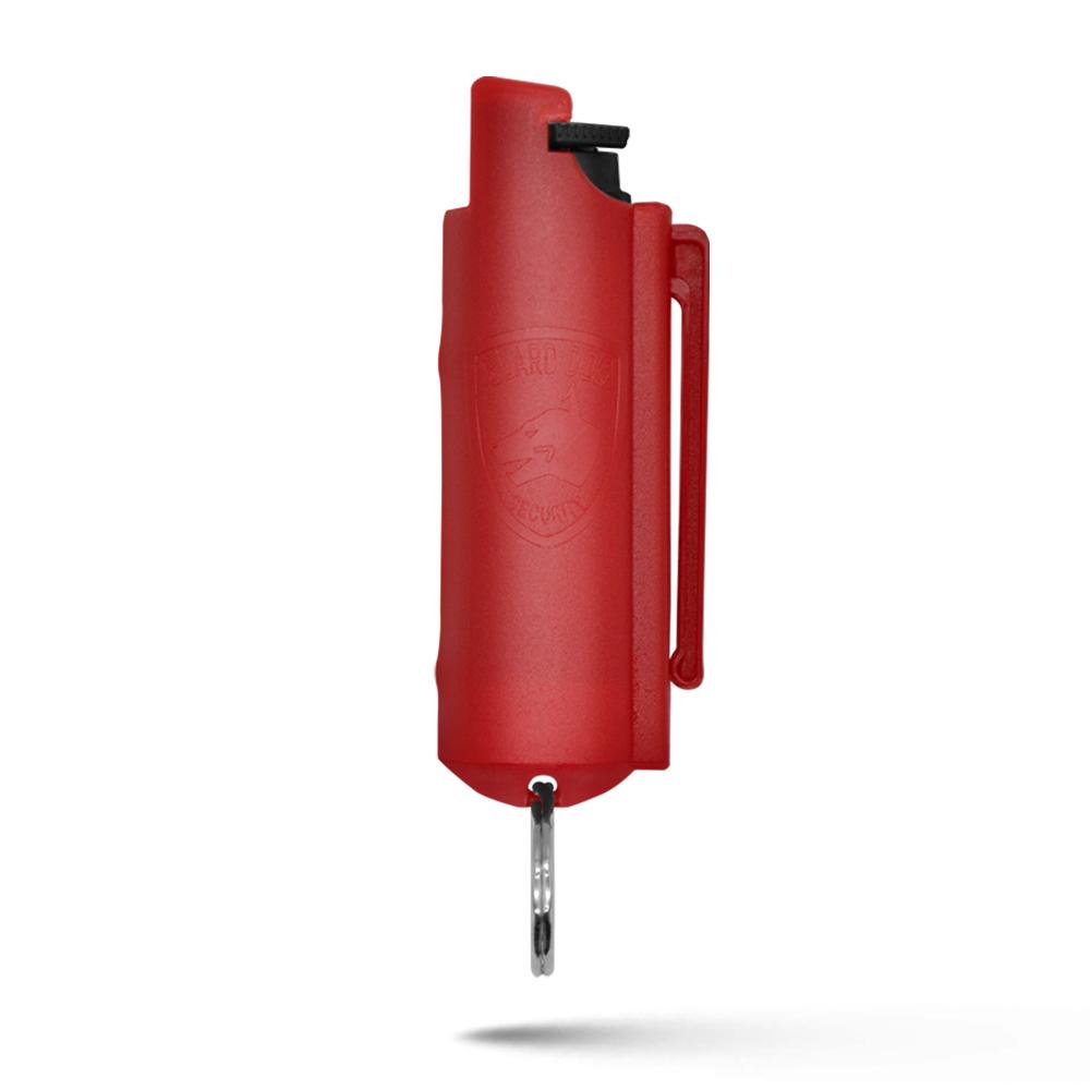 Red Hard Case Personal Defense Pepper Spray Keychain With Belt Clip Collectible Weapons - Tophatter Daily Deals