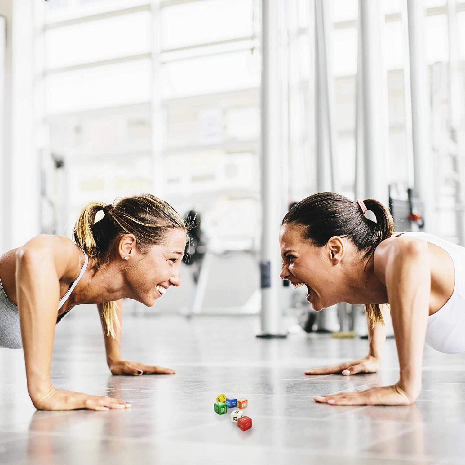 Quick Sweat Fitness Dice - Stack 52 Quick Sweat Fitness Dice. Bodyweight Exercise Workout Game. Designed by a Military Fitness Expert Fitness - Tophatter Daily Deals