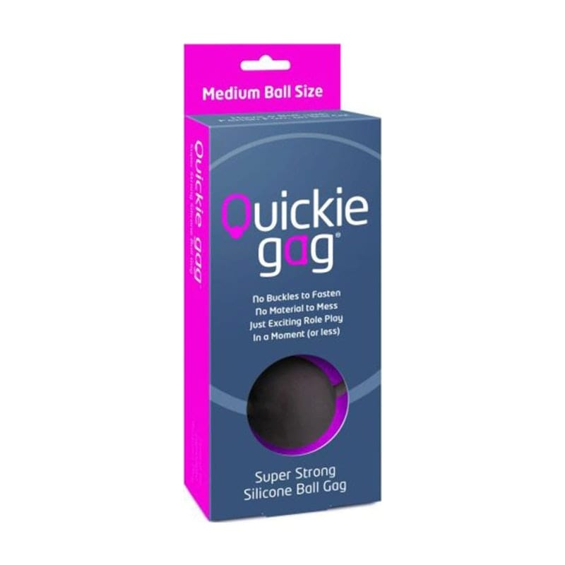 Quickie Gag Medium Ball Black Silicone One Size Fits Most > Bondage Gear > Gags and Bits - Tophatter Daily Deals