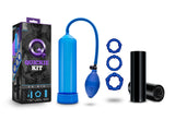 Quickie Go Big Kit Blue with Pump Beaded Rings and Sleeve > Sex Toys > Sex Kits - Tophatter Daily Deals