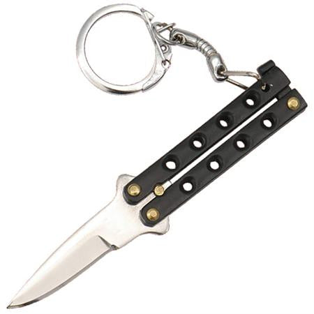 Quicky Keychain Butterfly Knife Mini Novelty Balisong - 9 colors Black Knife-Balisong - Tophatter Daily Deals