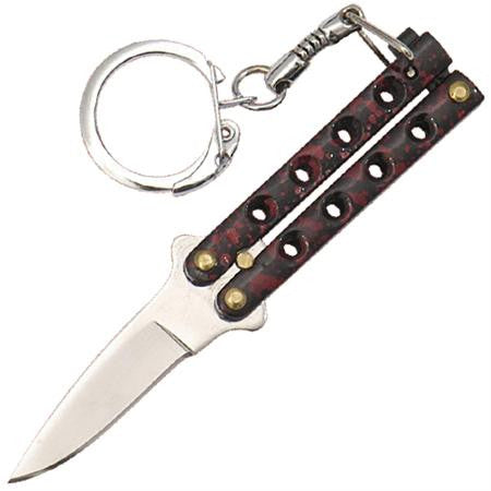 Quicky Keychain Butterfly Knife Mini Novelty Balisong - 9 colors Red Knife-Balisong - Tophatter Daily Deals