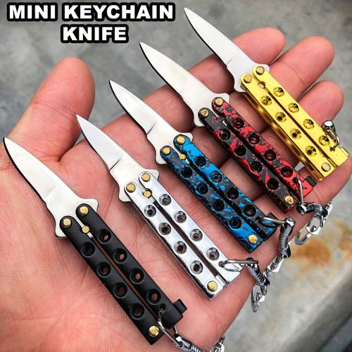 Quicky Keychain Butterfly Knife Mini Novelty Balisong - 9 colors Knife-Balisong - Tophatter Daily Deals