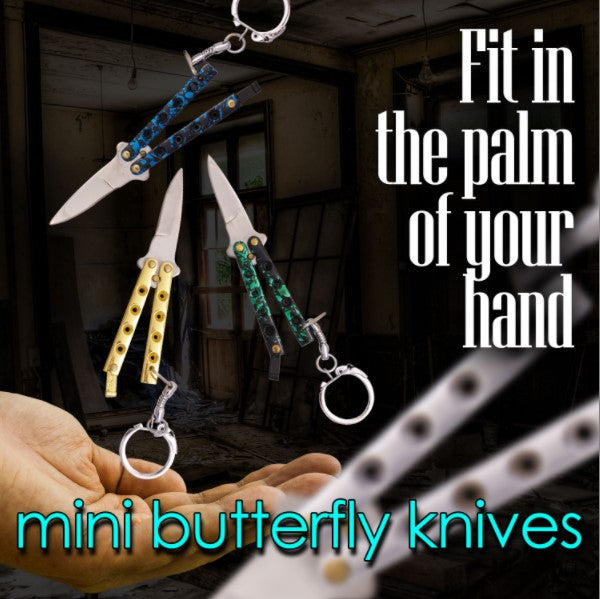 Quicky Keychain Butterfly Knife Mini Novelty Balisong - 9 colors Knife-Balisong - Tophatter Daily Deals