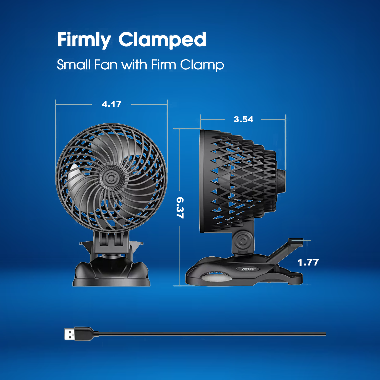 USB Desk Fan - Silent Powerful with 360°Rotatable Stepless Mini Desk Fan Electronic - Tophatter Daily Deals