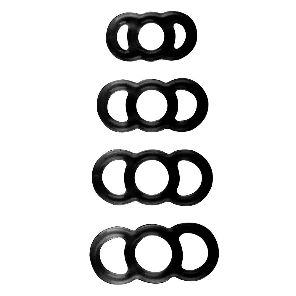 LuvPump ComFit Silicone Ring Set – Stretchy Durable Silicone Rings for Men > Cock Ring > Sets - Tophatter Daily Deals