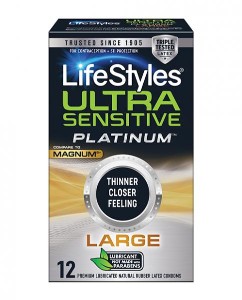 Lifestyles Ultra Sensitive Platinum Large 12 Pk - Tophatter Daily Deals